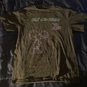 Hey Arnold Black Tee shirt Nickelodeon Brand